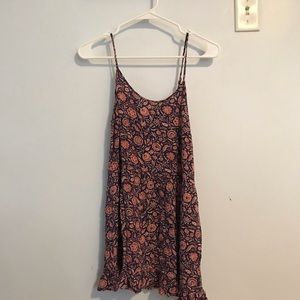 Floral dress with crisscross back